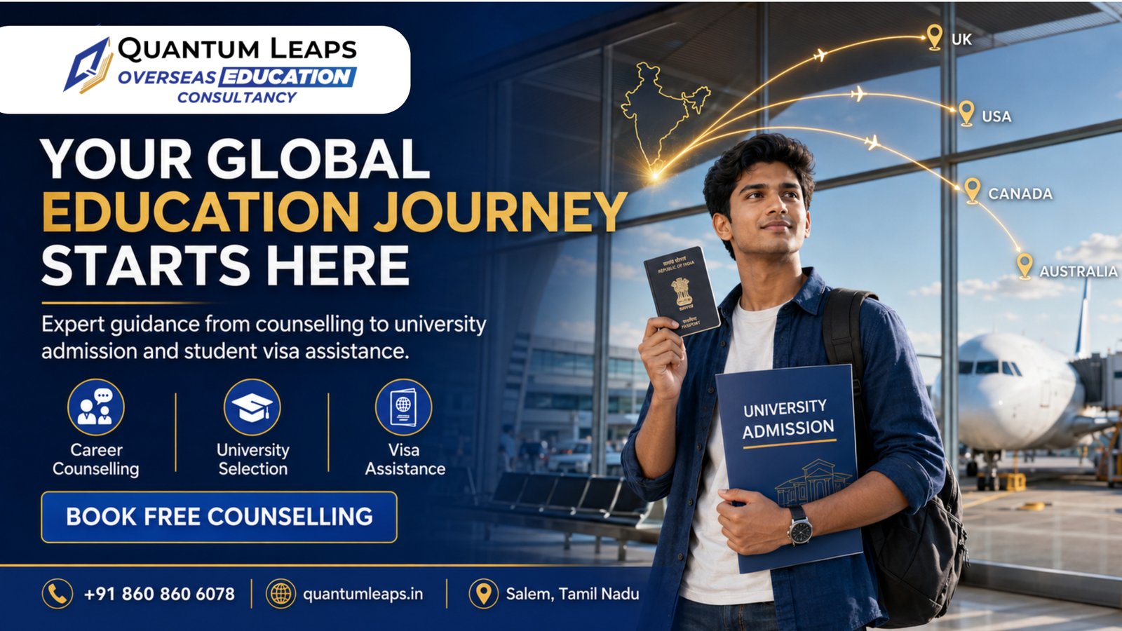 Student visa guidance for master’s degree applicants from Quantum Leaps
