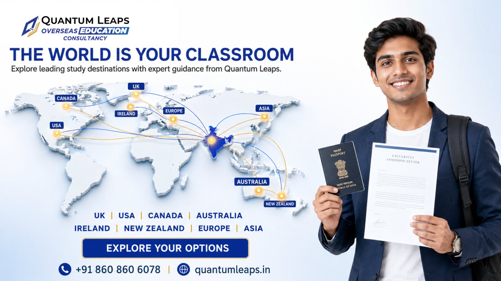 Indian students exploring study abroad career counselling with Quantum Leaps